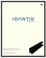 DANTIK frame 40 × 50, ALU profile 7003 Black matt glass clear - Photo Frame