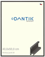 DANTIK frame 40 × 50, ALU profile 6035 veneer black glass clear - Photo Frame