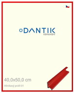 DANTIK frame 40 × 50, ALU profile 7001 Red Ferrari glossy glass clear - Photo Frame