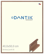 DANTIK frame 40 × 50, ALU profile 6035 Walnut veneer glass clear - Photo Frame