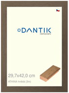 DANTIK frame 29,7 × 42, ATHINA brown plexi clear - Photo Frame
