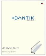 DANTIK frame 40 × 50, ALU profile 7273 White matt glass clear - Photo Frame