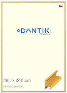 DANTIK frame 29,7 × 42, ALU profile 6030 veneer coloured yellow plexi clear - Photo Frame
