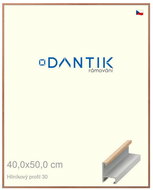 DANTIK frame 40 × 50, ALU profile 6030 Oak veneer matt glass clear - Photo Frame