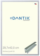 DANTIK frame 29,7 × 42, ALU profile 7003 Silver matt plexi clear - Photo Frame
