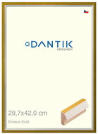 DANTIK frame 29,7 × 42, EVOQUE yellow plexi clear - Photo Frame