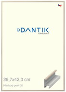DANTIK frame 29,7 × 42, ALU profile 6030 veneer slovnovy bone plexi clear - Photo Frame