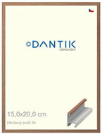 DANTIK frame 15 × 20, ALU profile 6030 Walnut veneer lacquer matt glass clear - Photo Frame
