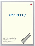 DANTIK frame 15 × 20, ALU profile 7001 Silver matt glass clear - Photo Frame
