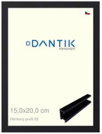 DANTIK frame 15 × 20, ALU profile 7003 Black matt glass clear - Photo Frame