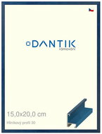 DANTIK frame 15 × 20, ALU profile 6030 veneer coloured blue winged glass clear - Photo Frame