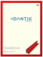 DANTIK frame 15 × 20, ALU profile 7001 Red Ferrari glossy glass clear - Photo Frame