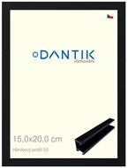 DANTIK frame 15 × 20, ALU profile 7003 Black Florentine glass clear - Photo Frame