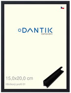 DANTIK frame 15 × 20, ALU profile 7001 Black matt glass clear - Photo Frame