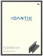 DANTIK frame 15 × 20, ALU profile 6030 veneer coloured grey dark glass clear - Photo Frame