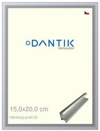 DANTIK frame 15 × 20, ALU profile 7002 Silver matt glass clear - Photo Frame