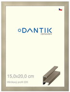 DANTIK frame 15 × 20, ALU profile 6220 champagne glass clear - Photo Frame
