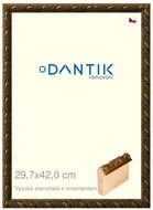 DANTIK frame 29,7 × 42, High old gold with ornament plexi clear - Photo Frame