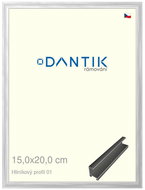 DANTIK frame 15 × 20, ALU profile 7001 Silver glossy glass clear - Photo Frame