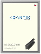 DANTIK frame 15 × 20, ALU profile 7269 Grey glossy glass clear - Photo Frame
