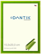 DANTIK frame 15 × 20, ALU profile 7269 Green Emerald cut glass clear - Photo Frame