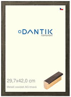 DANTIK frame 29,7 × 42, Metalli oidati AG dark plexi clear - Photo Frame