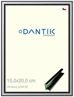 DANTIK frame 15 × 20, ALU profile 7002 Grey glossy glass clear - Photo Frame