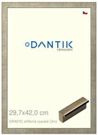 DANTIK frame 29,7 × 42, GRAFIC silver high plexi clear - Photo Frame