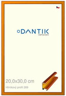 DANTIK frame 20 × 30, ALU profile 7269 Orange Citrine cut glass clear - Photo Frame