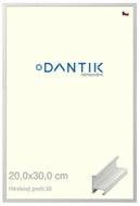 DANTIK frame 20 × 30, ALU profile 6030 white veneer glass clear - Photo Frame