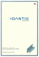 DANTIK frame 20 × 30, ALU profile 6030 veneer coloured blue pastel glass clear - Photo Frame