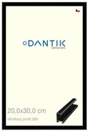 DANTIK frame 20 × 30, ALU profile 7269 Black glossy glass clear - Photo Frame