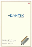 DANTIK frame 20 × 30, ALU profile 7273 Maple veneer glass clear - Photo Frame