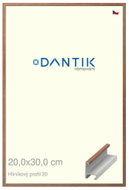 DANTIK frame 20 × 30, ALU profile 6030 Walnut veneer lacquer matt glass clear - Photo Frame