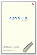 DANTIK frame 20 × 30, ALU profile 7001 Silver matt glass clear - Photo Frame