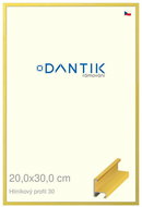 DANTIK frame 20 × 30, ALU profile 6030 Veneer coloured yellow citrus glass clear - Photo Frame