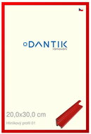 DANTIK frame 20 × 30, ALU profile 7001 Red Ferrari glossy glass clear - Photo Frame