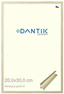 DANTIK frame 20 × 30, ALU profile 7001 gold glossy alternative glass clear - Photo Frame