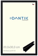 DANTIK frame 20 × 30, ALU profile 7003 Black Florentine glass clear - Photo Frame