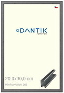 DANTIK frame 20 × 30, ALU profile 7269 Grey cut glass clear - Photo Frame
