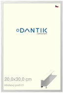 DANTIK frame 20 × 30, ALU profile 6001 Silver glossy glass clear - Photo Frame