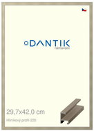 DANTIK frame 29,7 × 42, ALU profile 6220 champagne plexi clear - Photo Frame