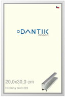 DANTIK frame 20 × 30, ALU profile 7269 Silver glossy glass clear - Photo Frame