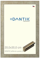DANTIK frame 20 × 30, GRAFIC silver high glass clear - Photo Frame