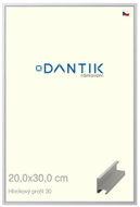 DANTIK frame 20 × 30, ALU profile 6030 Silver matt glass clear - Photo Frame