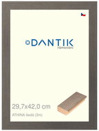 DANTIK frame 29,7 × 42, ATHINA grey plexi clear - Photo Frame