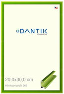 DANTIK frame 20 × 30, ALU profile 7269 Green Emerald cut glass clear - Photo Frame