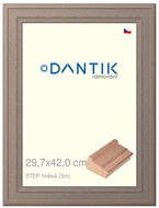 DANTIK frame 29,7 × 42, STEP brown plexi clear - Photo Frame