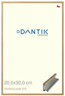 DANTIK frame 20 × 30, ALU profile 7273 Oak veneer glass clear - Photo Frame