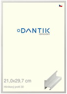 DANTIK frame 21 × 29,7, ALU profile 6030 white veneer glass clear - Photo Frame